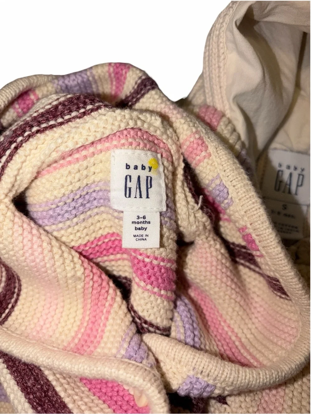 Vintage Y2K Baby Gap 3-6M Knit Sweater Jackets Toddler University Leather Shoes